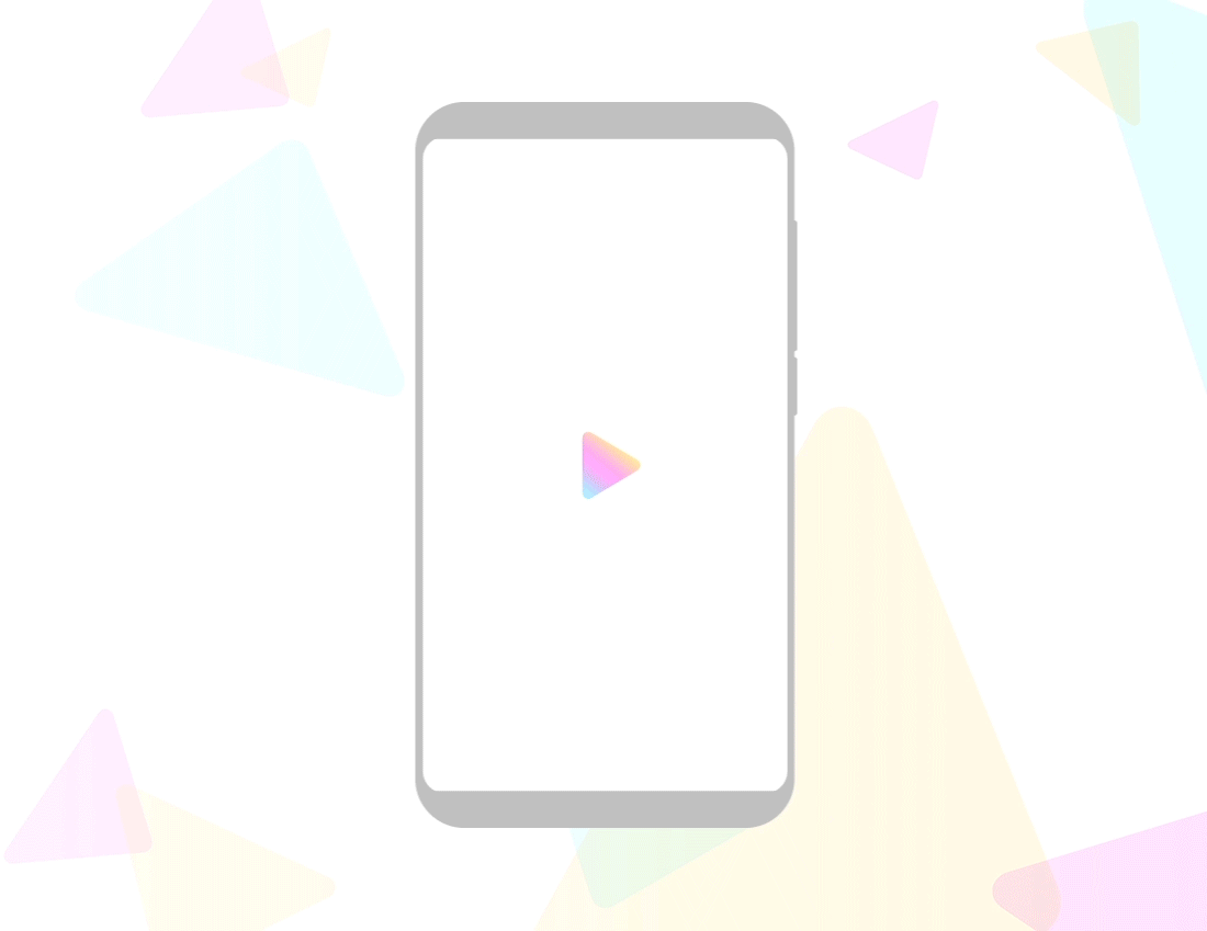 App intruductive animation. It's fun, the logo's charachter is running inside a play icon. This animation should reinforse the idea of getting inside a video.